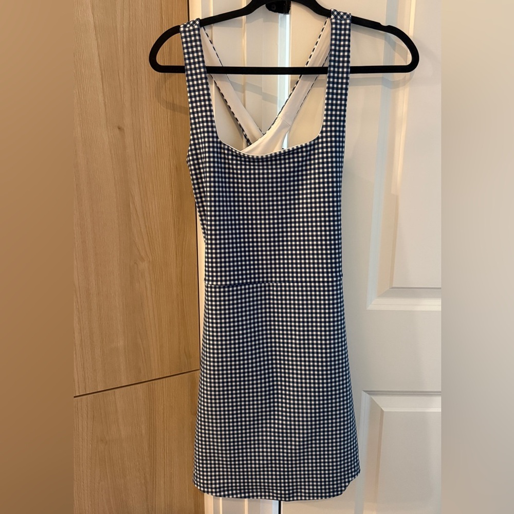 Abercrombie & Fitch Navy and White Gingham Mini Dress